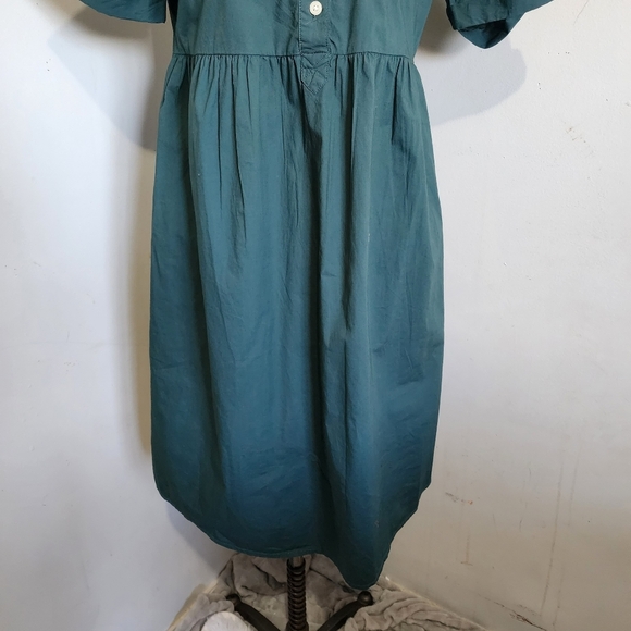 GAP Green Cotton Dress with Pockets - Picture 3 of 7